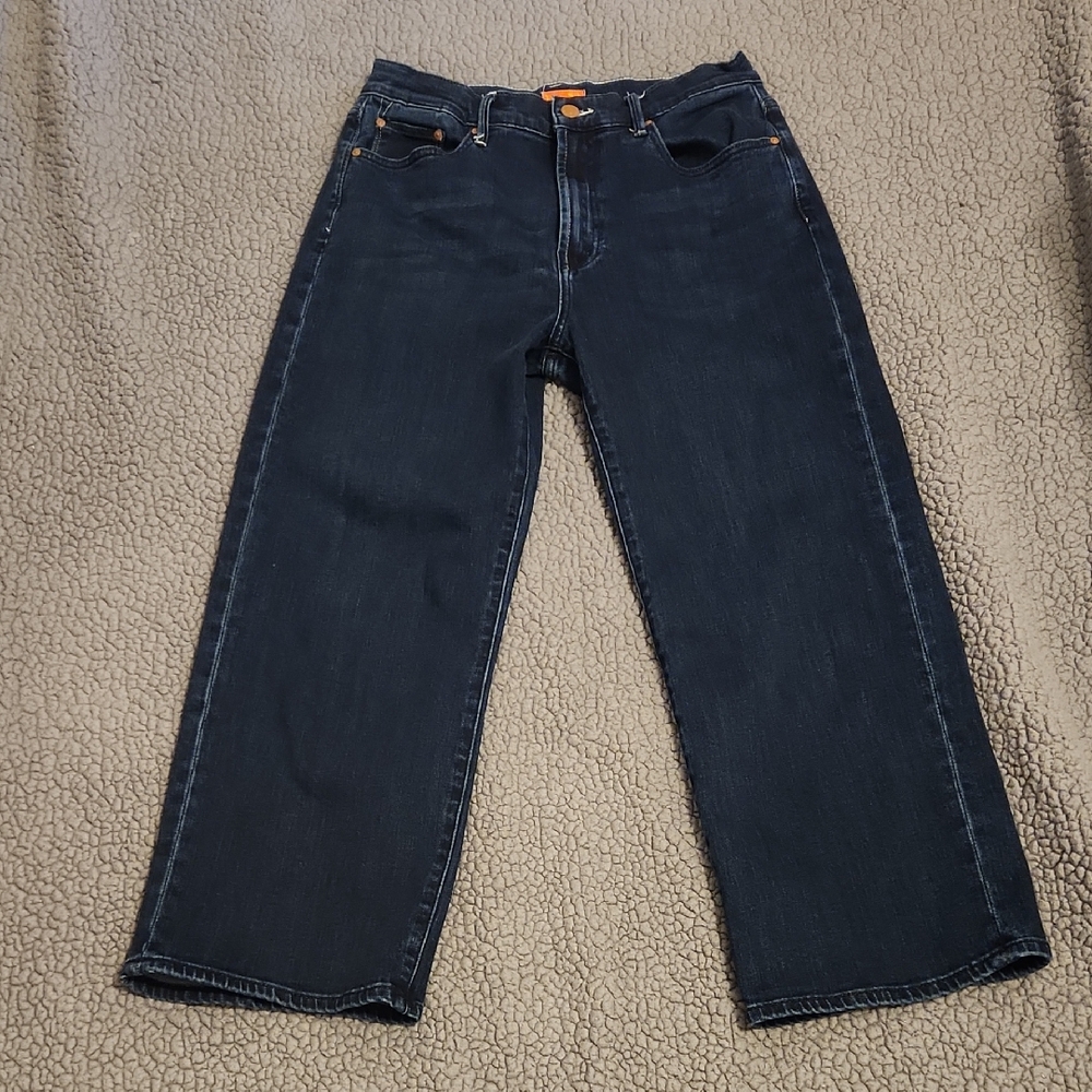 Womens Mother Jeans The Dazzler Shift Insider Crop Step Fray Wide Leg Size 30